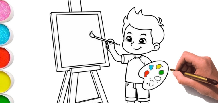 sketch painting for kids