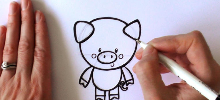 pig pictures to draw