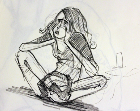 people drawing stuff