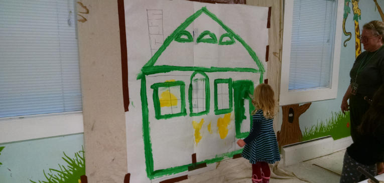 how to draw house for kid