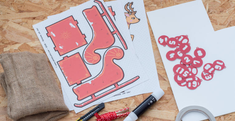 santa silhouette printable