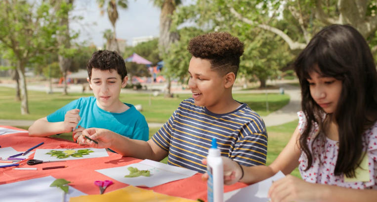 kids together in the arts