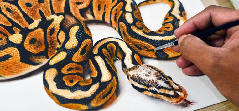 snake paintings and drawings