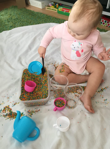 Montessori Activities with Rice